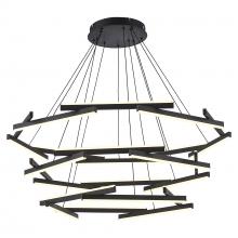 Trans Globe MDN-1567 BK - LED PENDANT 24 RODS 162W-BK